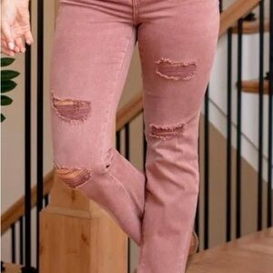 Trendy Distressed Cropped Vervet Jeans